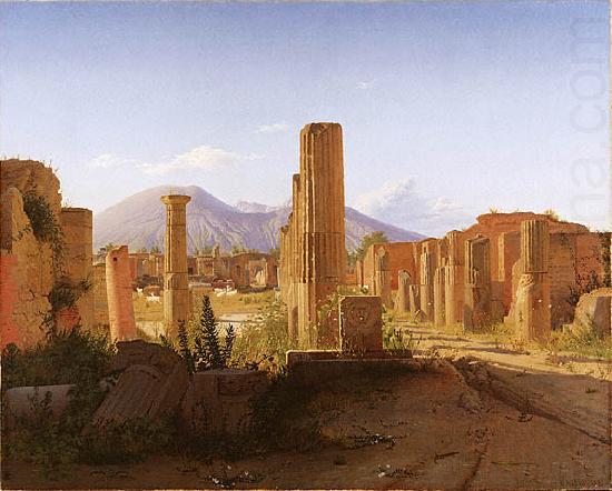Christen Kobke The Forum, Pompeii, with Vesuvius in the Distance china oil painting image